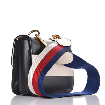 Gucci Calfskin Sylvie Web Queen Margaret Shoulder Bag Mystic White Black 3 of 8