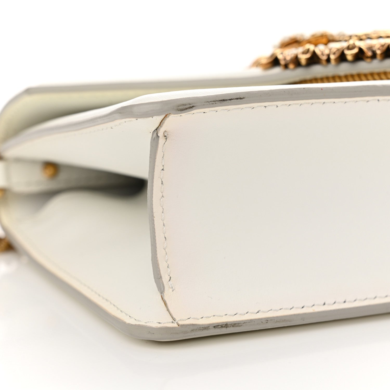 Dolce & Gabbana Smooth Calfskin Small Devotion Envelope Top Handle Bag White 8 of 18