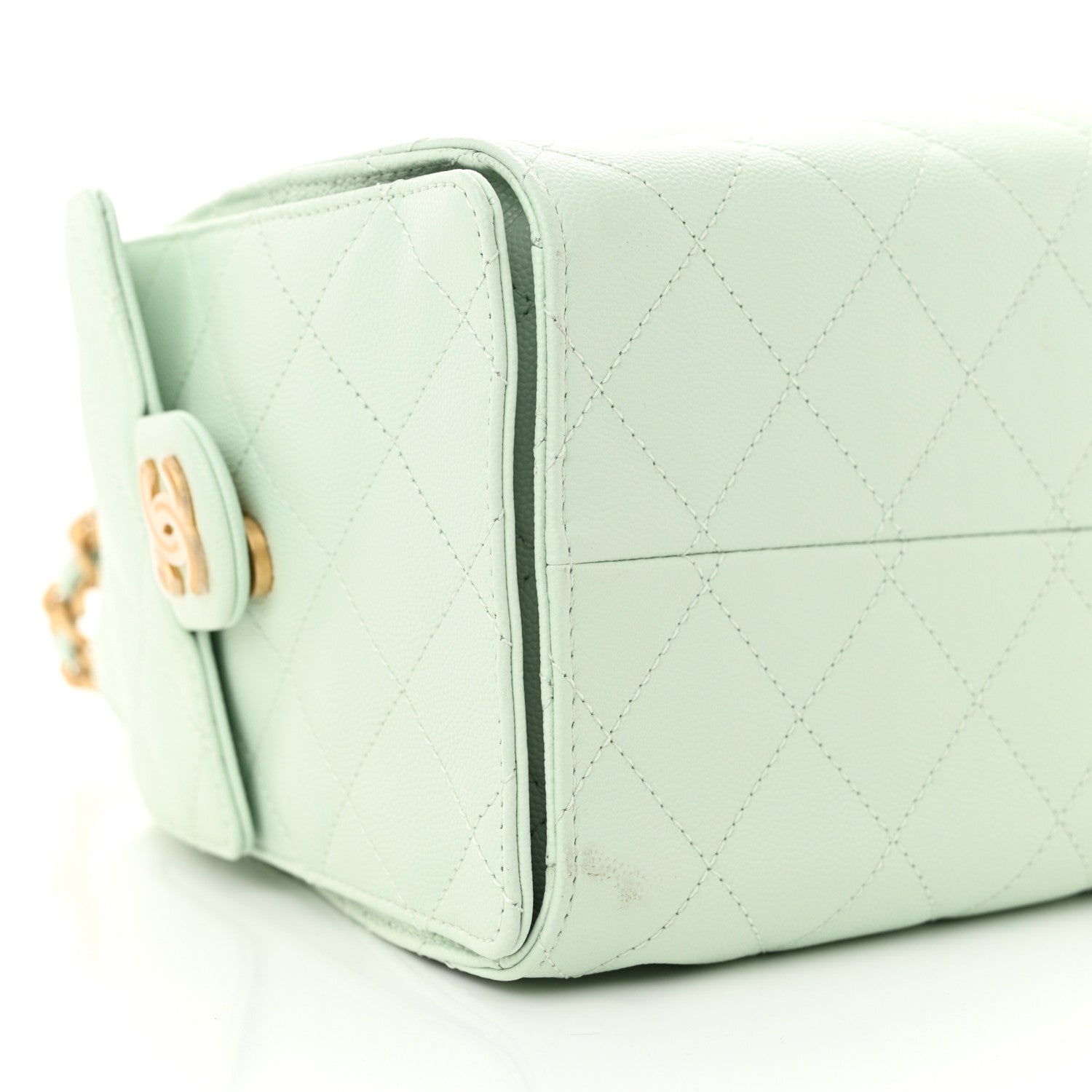 Chanel Caviar Quilted Small Chanel 25 Handbag Light Green 9 of 10