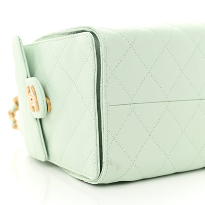 Chanel Caviar Quilted Small Chanel 25 Handbag Light Green 9 of 10