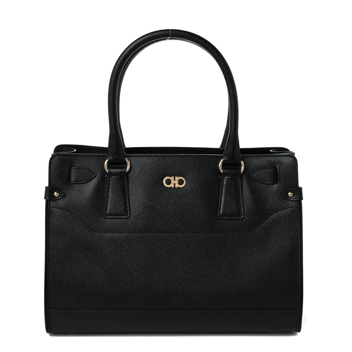 Hammered Calfskin Briana Tote Black