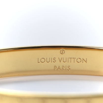Louis Vuitton Brass Monogram Nanogram Cuff S Gold 4 of 6