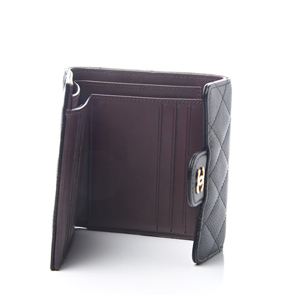 Chanel Caviar Quilted Compact Flap Wallet Black 4 of 7