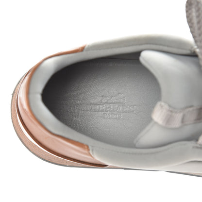 Hermes Suede Nylon Sneakers 37 Grey 10 of 14