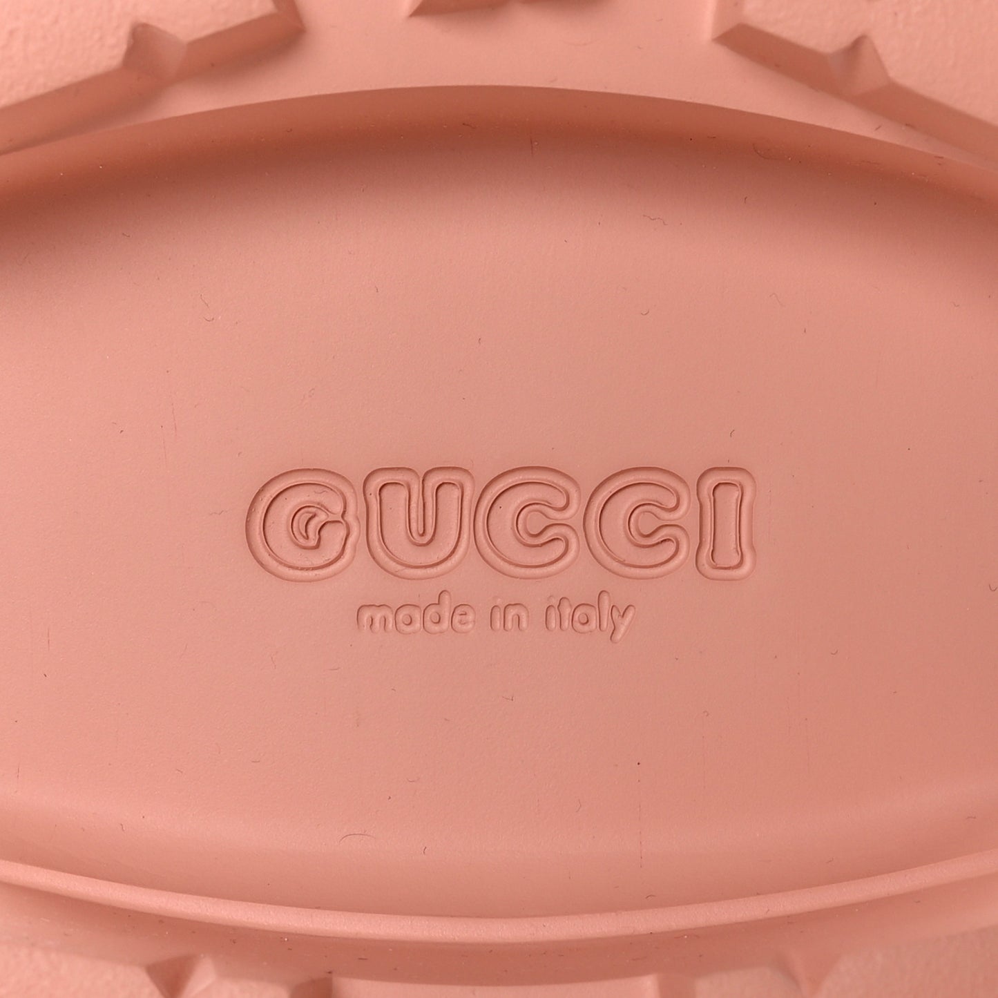 Rubber GG Monogram Perforated Elea Platform 55mm Lug Sole Sandals 40 Peachy Chic