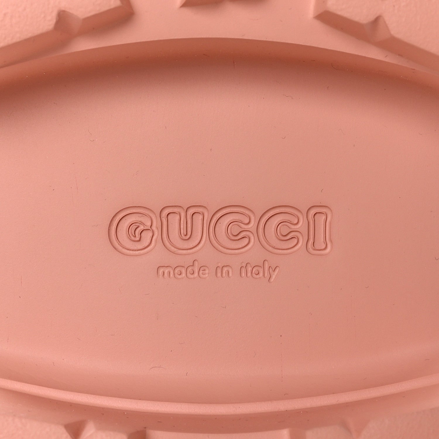 Gucci Rubber GG Monogram Perforated Elea Platform 55mm Lug Sole Sandals 40 Peachy Chic 7 of 8
