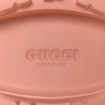 Gucci Rubber GG Monogram Perforated Elea Platform 55mm Lug Sole Sandals 40 Peachy Chic 7 of 8