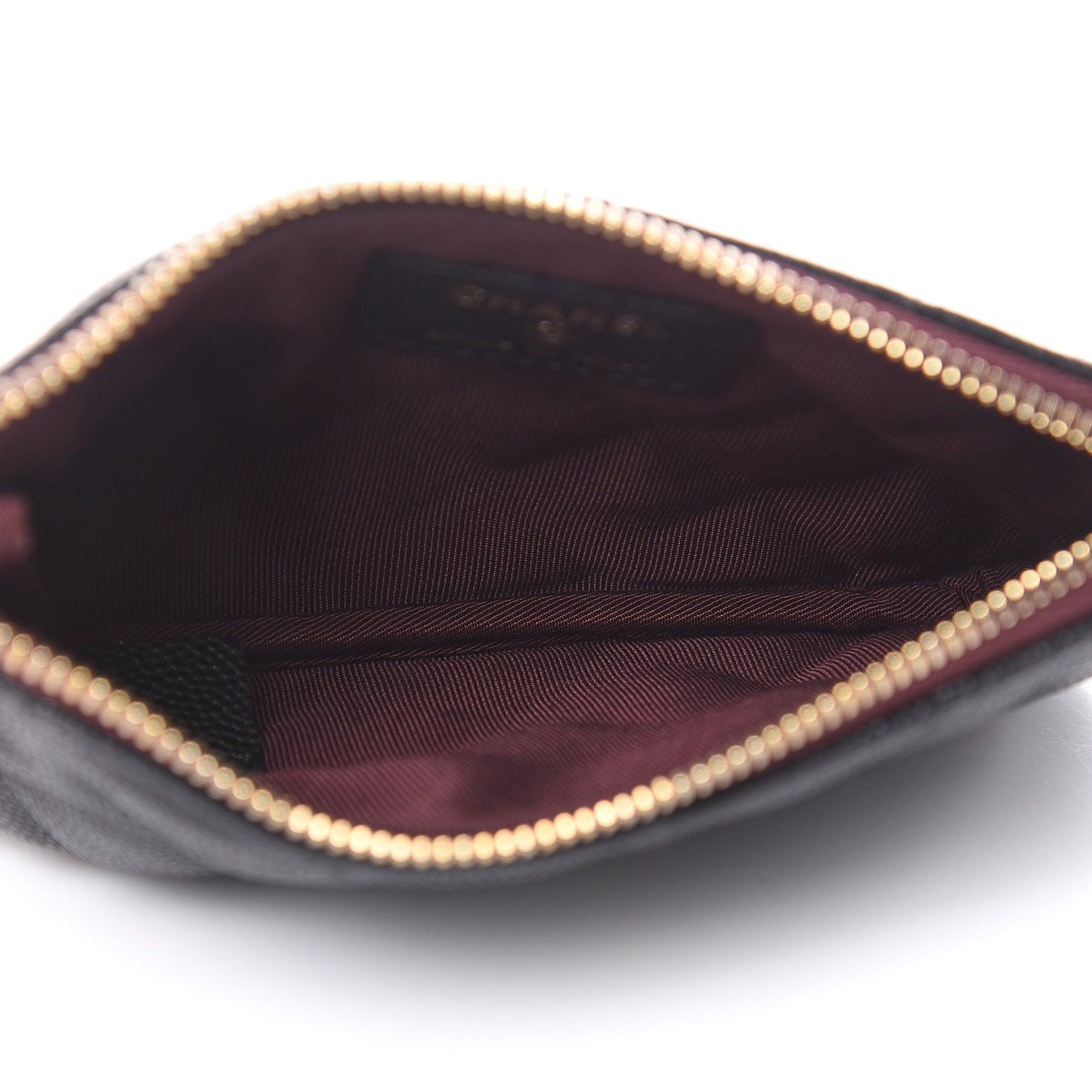 Caviar Quilted Small Cosmetic Case Black