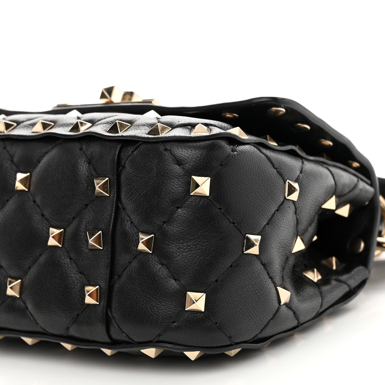 Valentino Garavani Nappa Micro Rockstud Spike Shoulder Bag Black 7 of 8