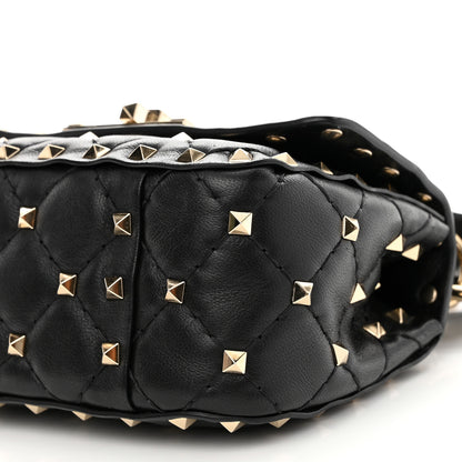 Valentino Garavani Nappa Micro Rockstud Spike Shoulder Bag Black 7 of 8