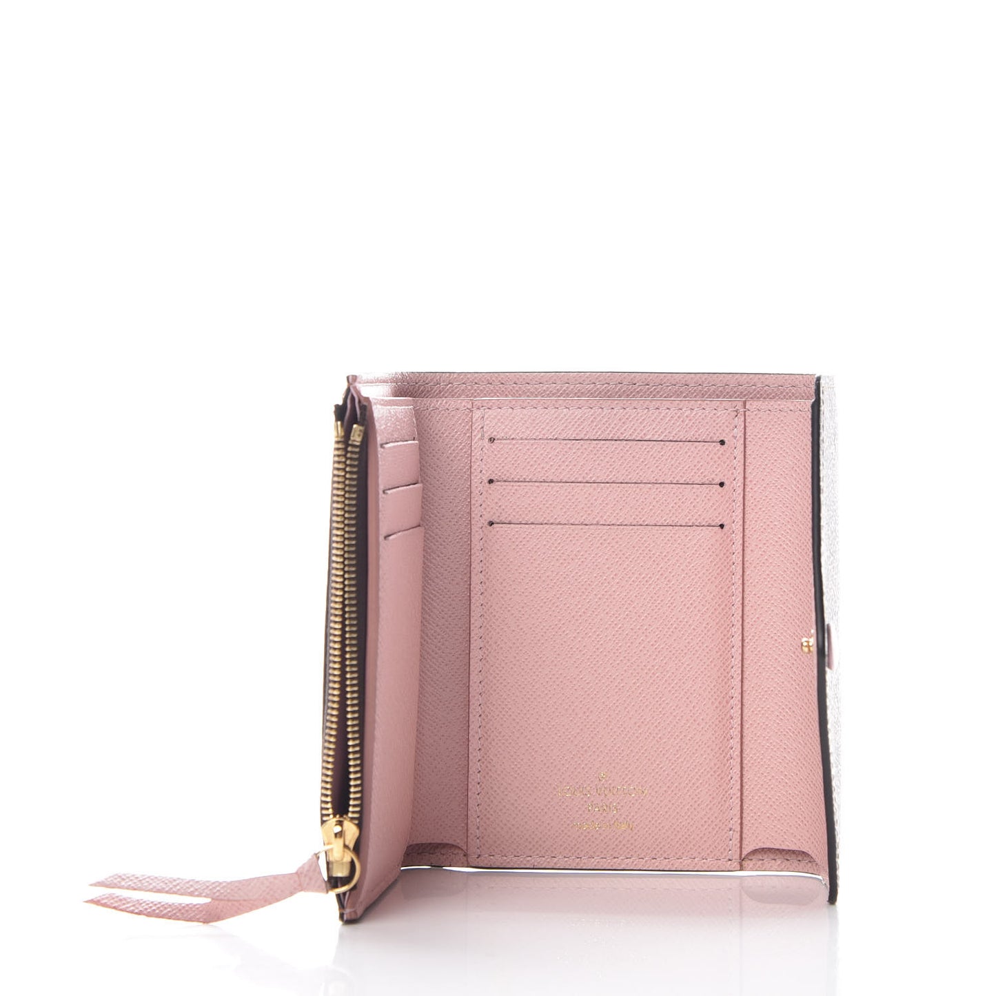 Damier Ebene Victorine Wallet Rose Ballerine