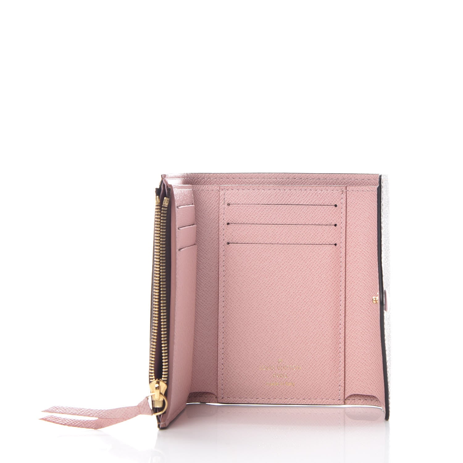 Louis Vuitton Damier Ebene Victorine Wallet Rose Ballerine 5 of 8