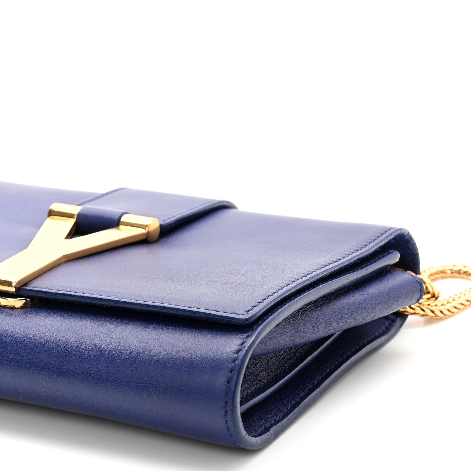 Saint Laurent Calfskin Small Classic Y Satchel Blue 10 of 16