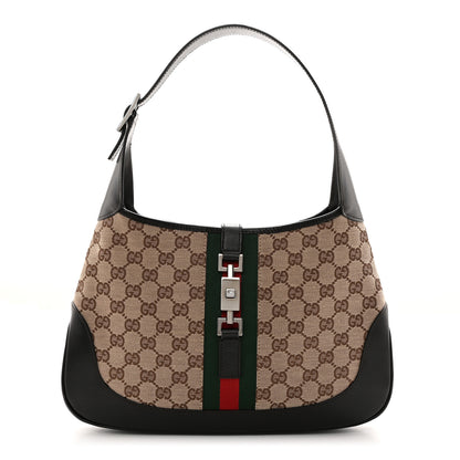 Gucci Monogram Web Jackie O Hobo Dark Brown 1 of 11
