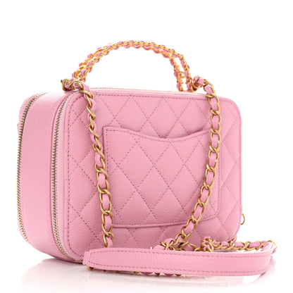 Chanel Caviar Quilted Pick Me Up Small Vanity Case Light Pink 2 of 12