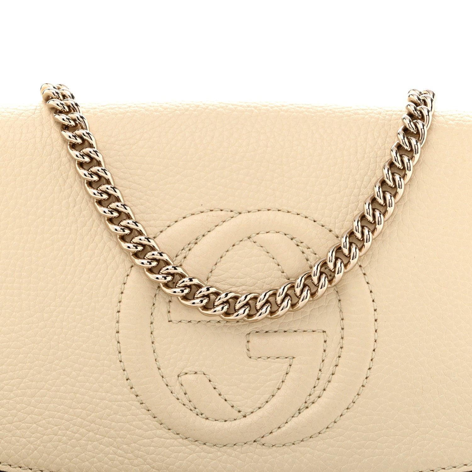 Gucci Cellarius Calfskin Medium Soho Flap Crossbody Ivoire 8 of 14