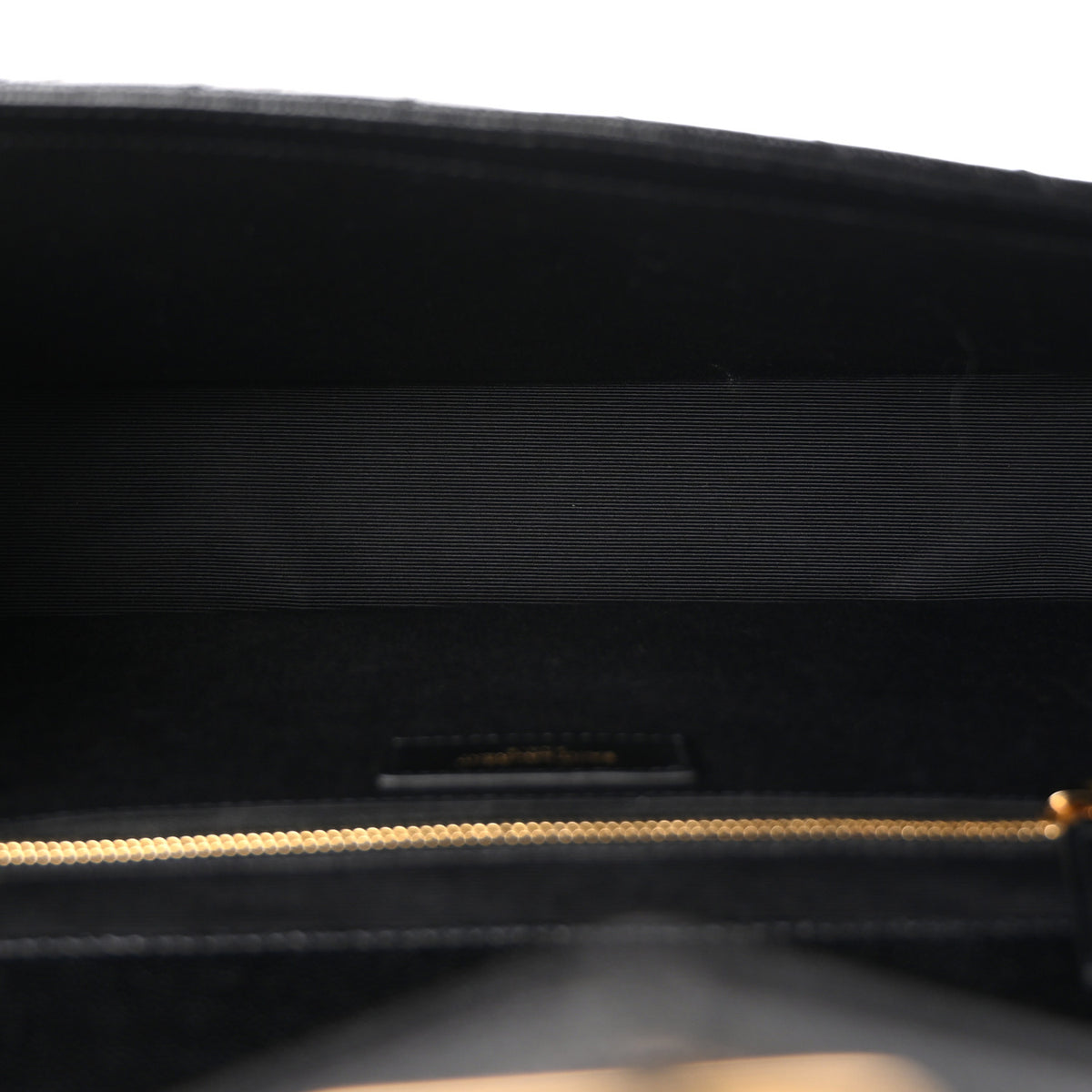 Grain De Poudre Matelasse Chevron Large Monogram Satchel Black