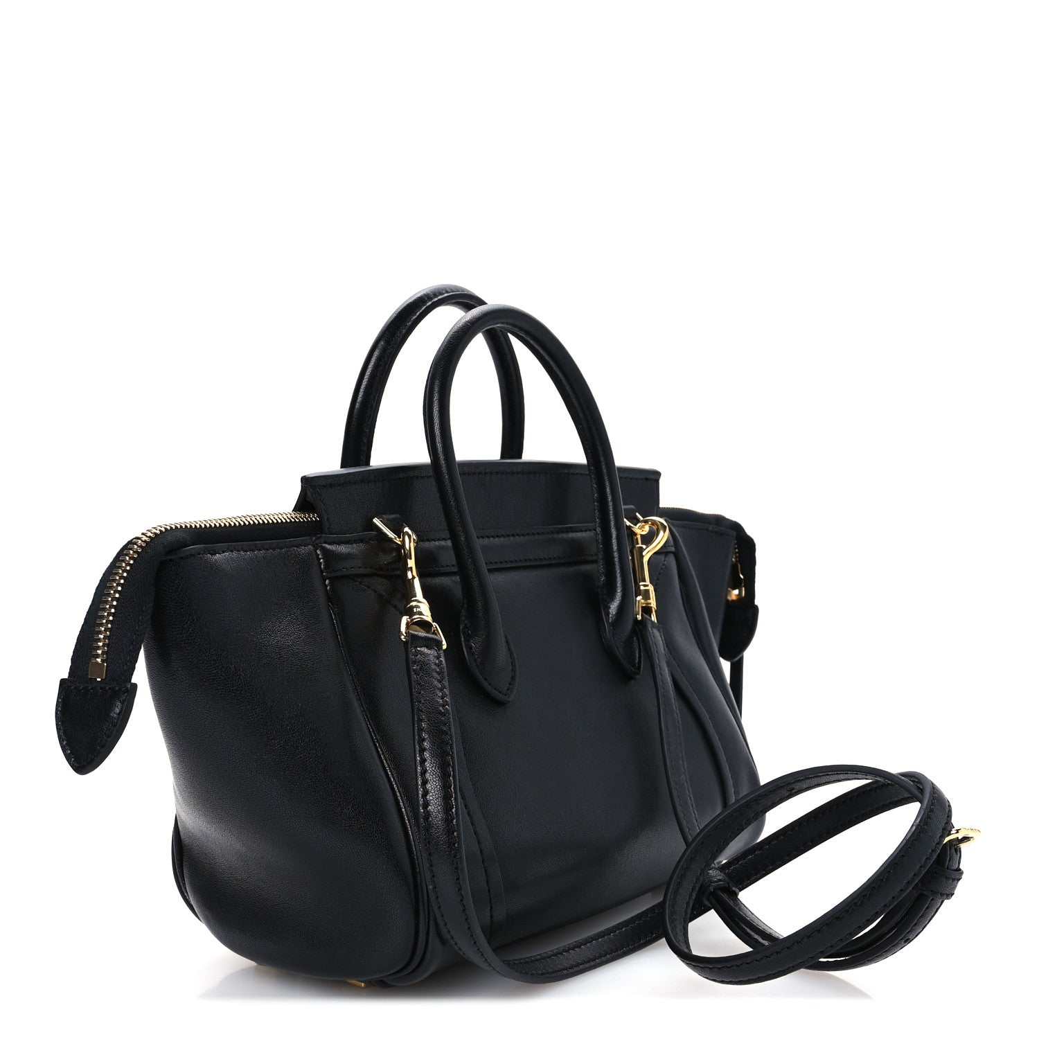 Celine Supple Shiny Lambskin Little New Luggage Black 3 of 10