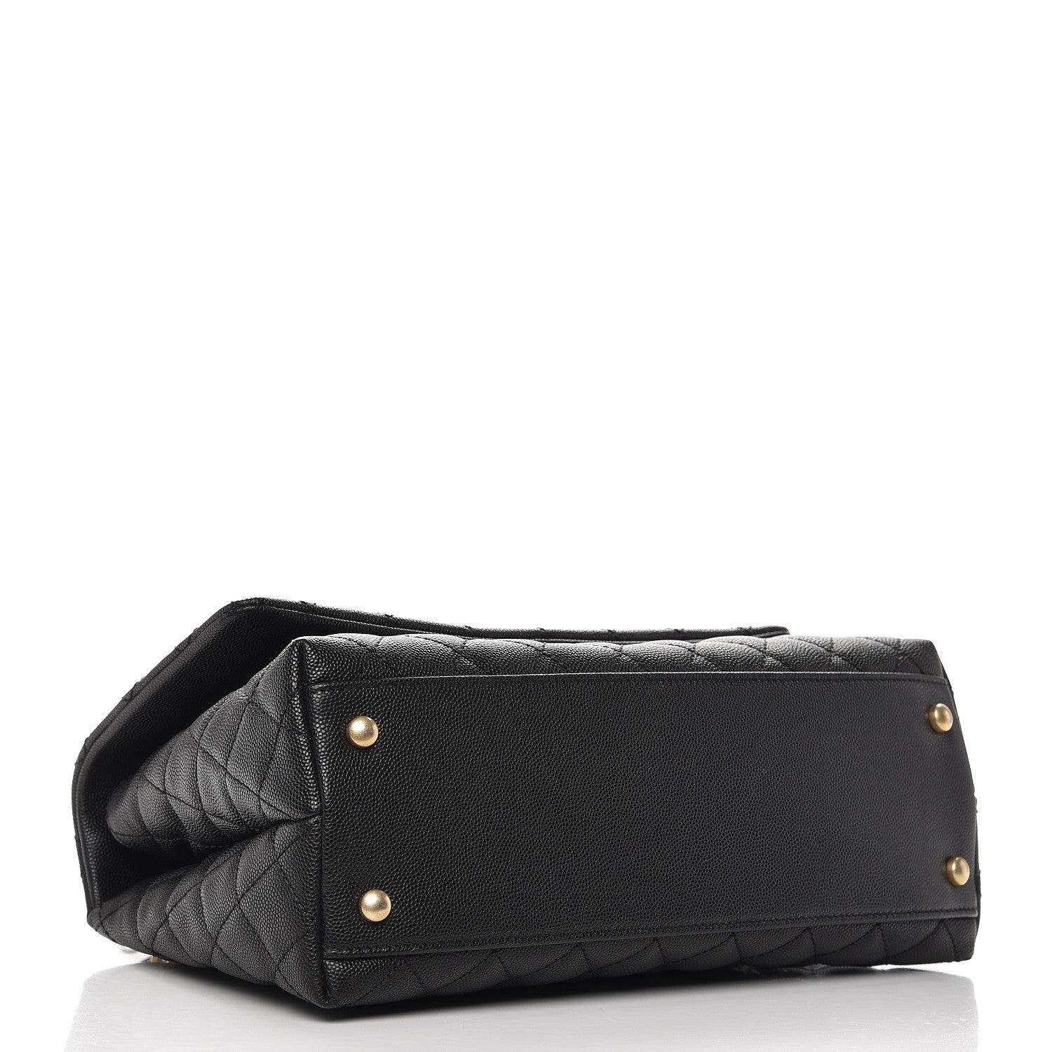 Chanel Caviar Lizard Quilted Small Coco Handle Flap Black 5 of 9