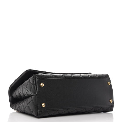 Chanel Caviar Lizard Quilted Small Coco Handle Flap Black 5 of 9