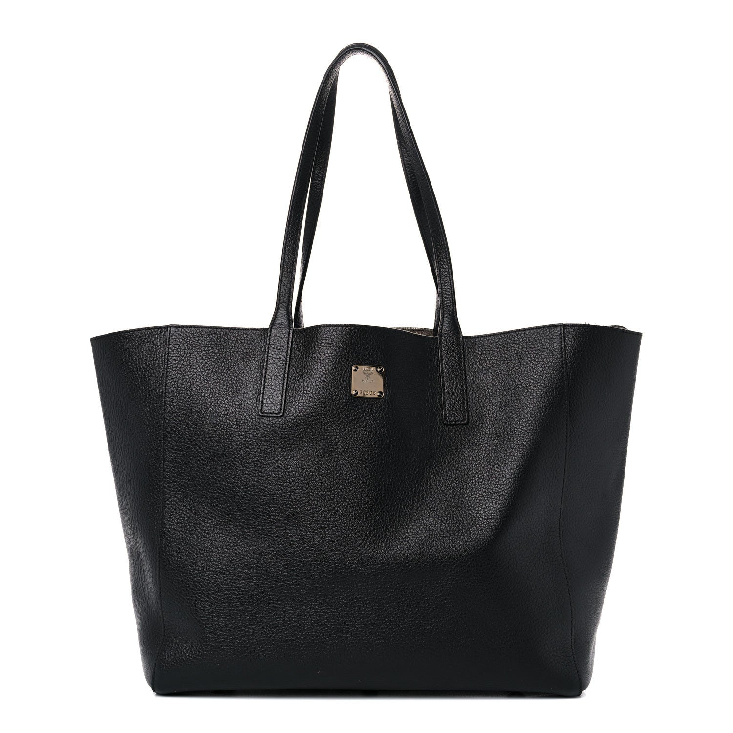 MCM Grained Calfskin Medium Reversible Wandel Tote Black 1 of 29