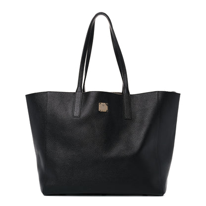 MCM Grained Calfskin Medium Reversible Wandel Tote Black 1 of 29