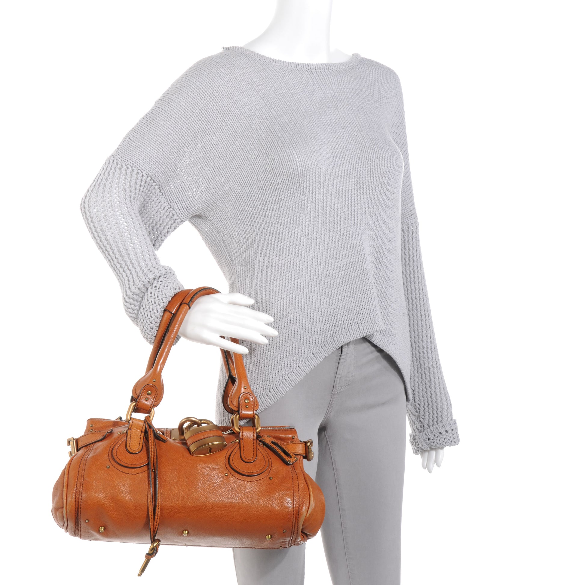 Chloe Leather Paddington Satchel Camel 2 of 10