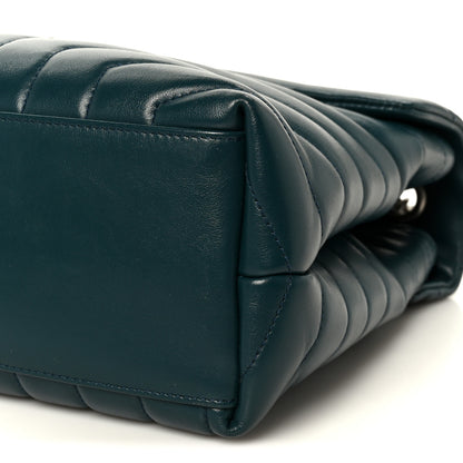 Saint Laurent Calfskin Y Quilted Monogram Medium Loulou Chain Satchel Dark Turquoise 11 of 11