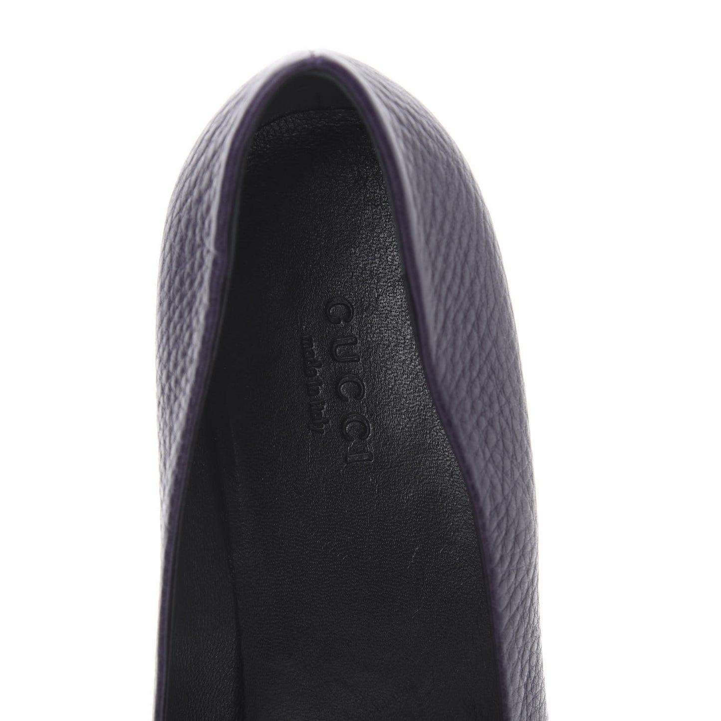 Calfskin GG Buckle Mid Heel Pumps 36.5 Deep Purple
