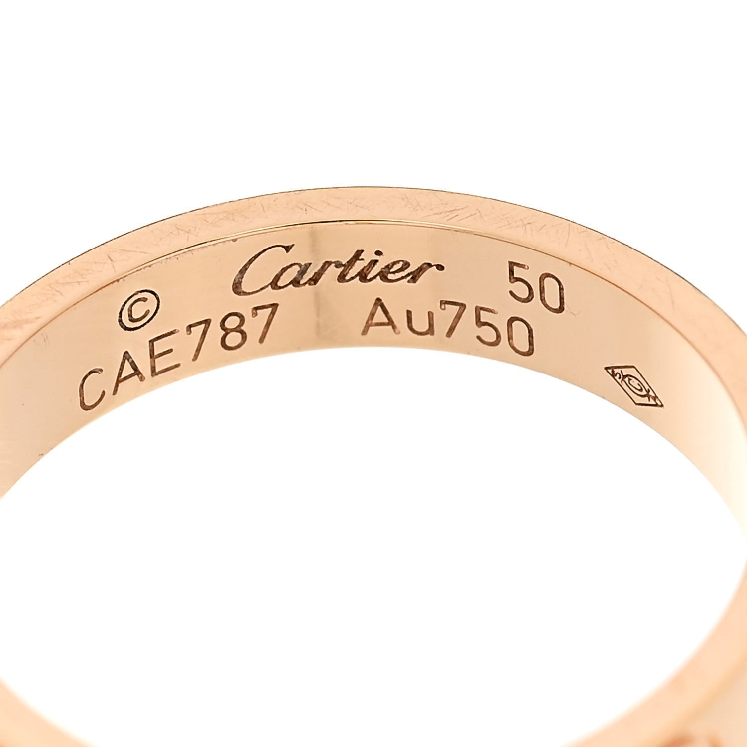 Cartier 18K Pink Gold 3.5mm LOVE Wedding Band Ring 50 5.25 4 of 5