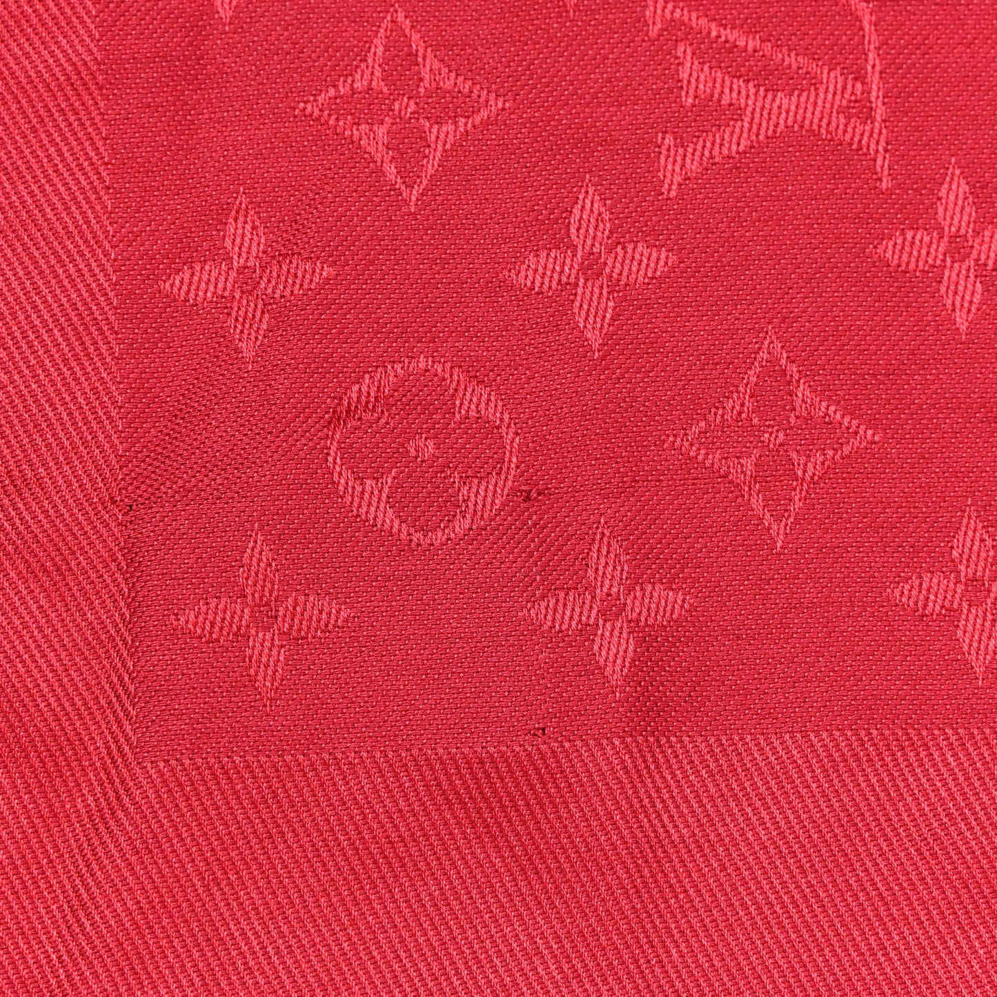 Silk Wool Monogram Shawl Pomme D'Amour