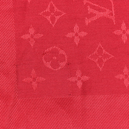 Louis Vuitton Silk Wool Monogram Shawl Pomme D'Amour 4 of 4