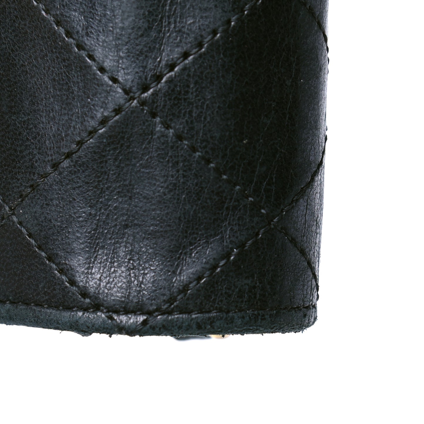 Lambskin Quilted Small Single Flap Black