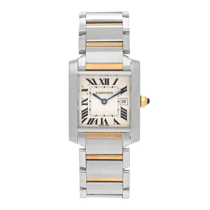 Cartier Stainless Steel 18K Yellow Gold 25mm Tank Francaise Quartz Watch 1 of 4
