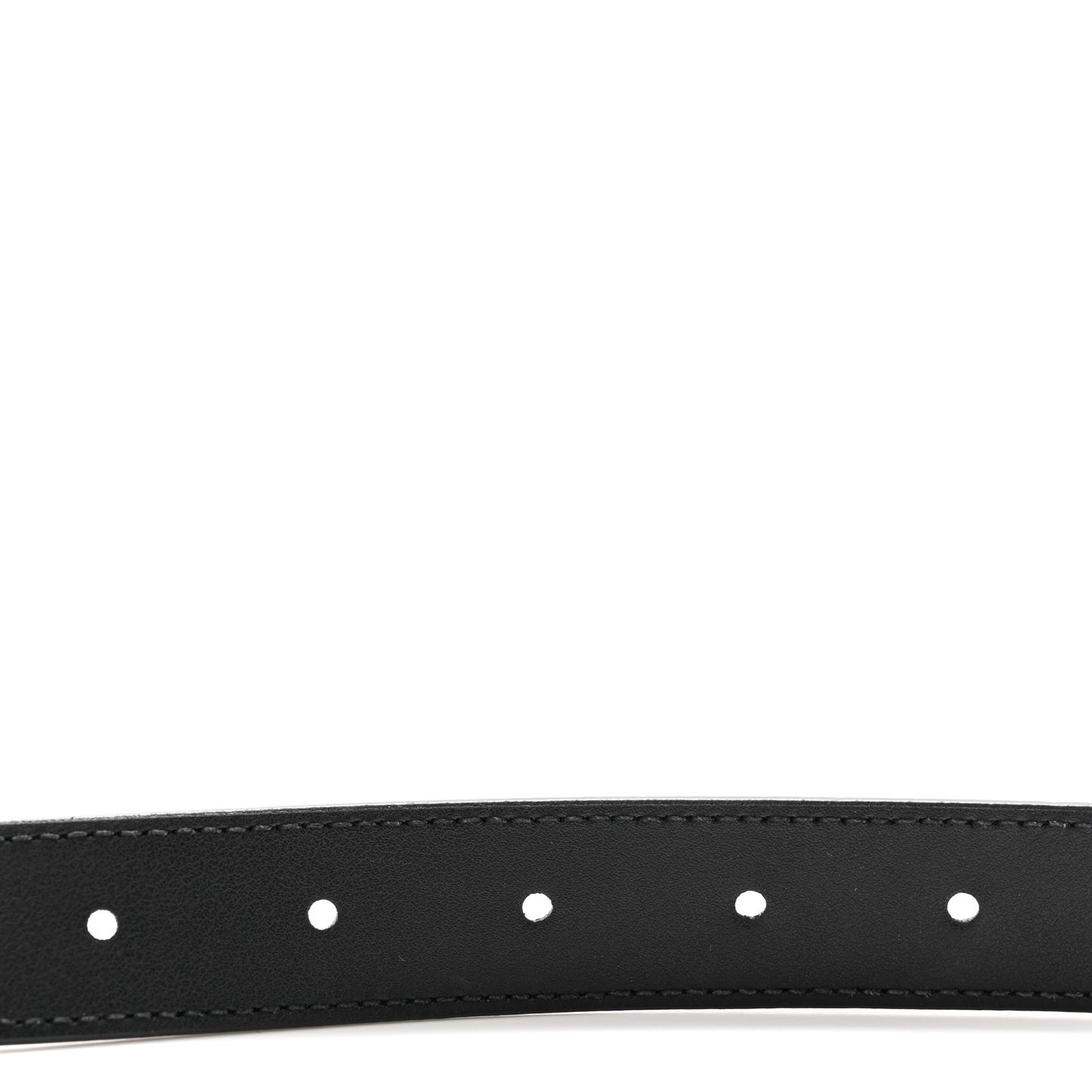 Moon Calfskin Torchon Double G 25mm Belt 90 36 Black