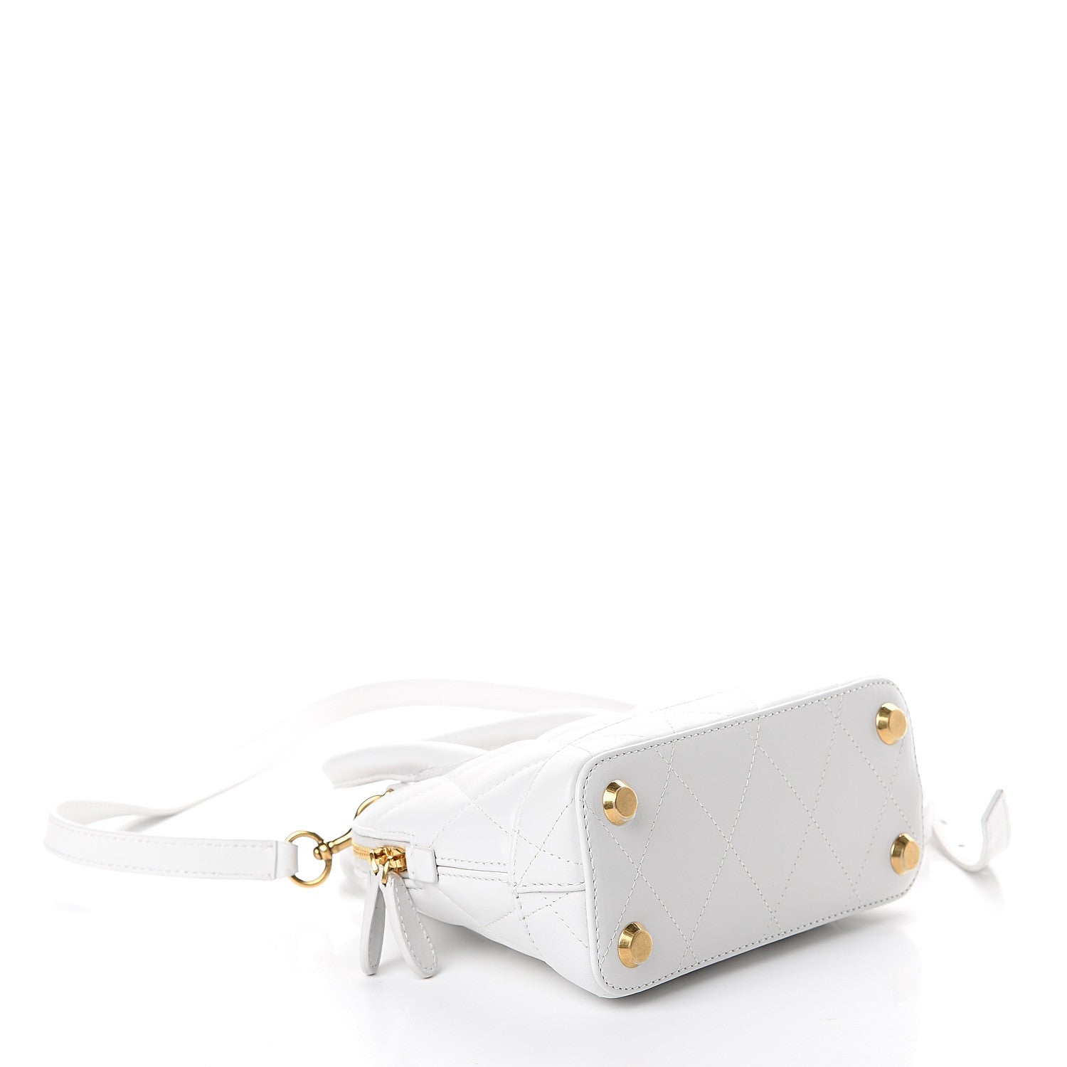Balenciaga Nappa Calfskin Quilted XXS Ville Top Handle Bag White 3 of 7