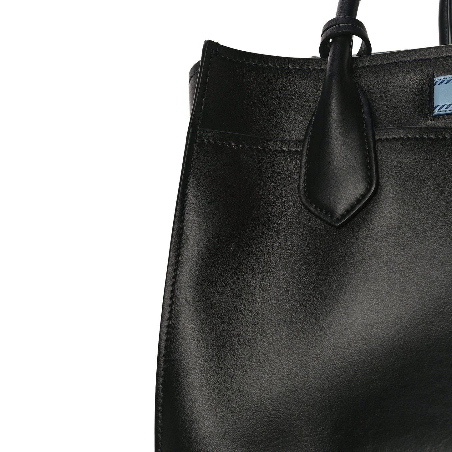 City Calfskin Etiquette Tote Black Astrale