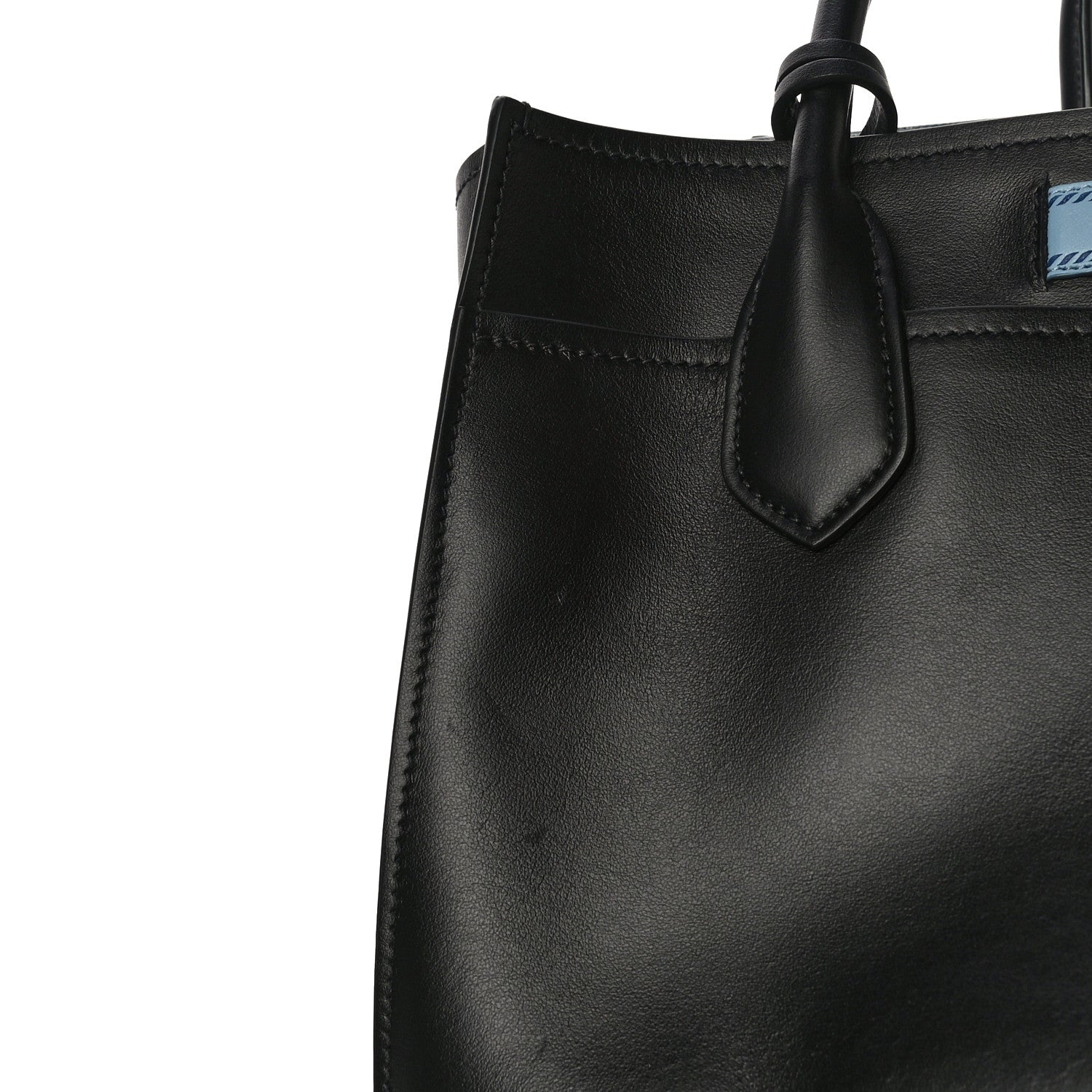 Prada City Calfskin Etiquette Tote Black Astrale 9 of 9
