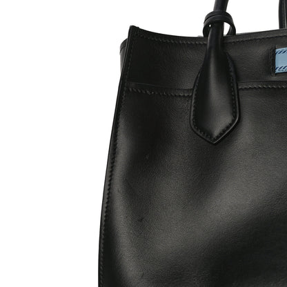 Prada City Calfskin Etiquette Tote Black Astrale 9 of 9