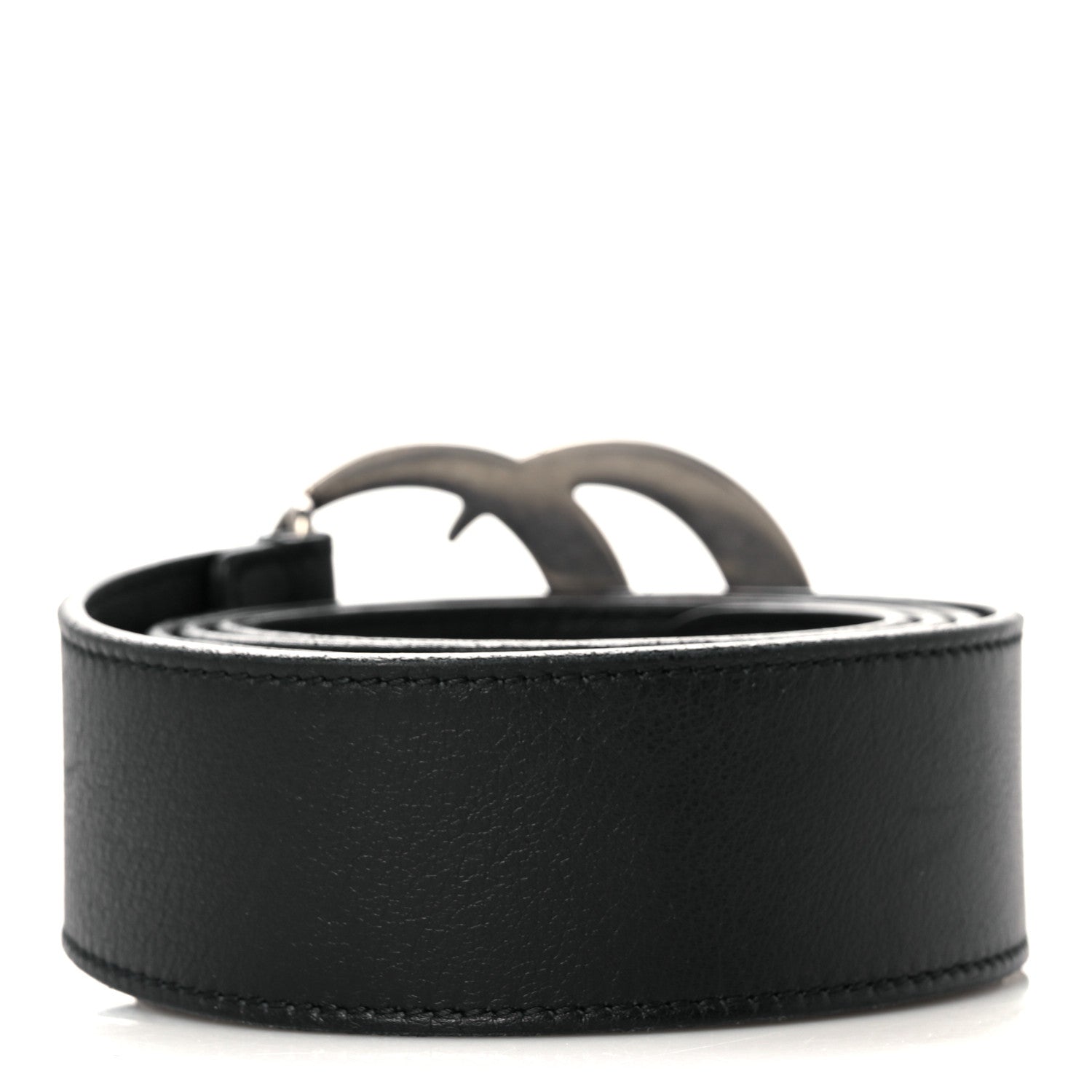 Gucci Moon Calfskin Nickel Double G 40mm Belt 95 38 Black 2 of 6