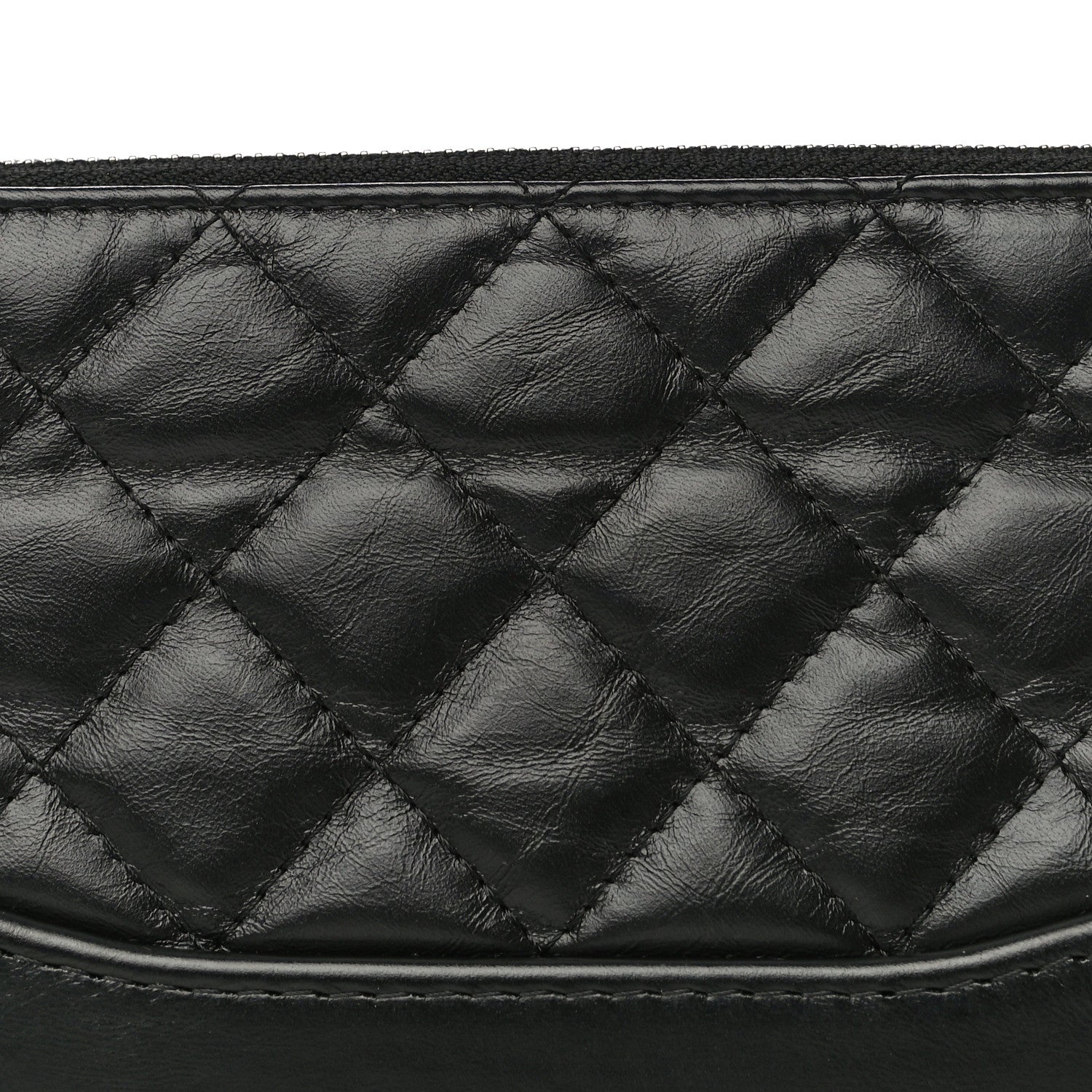 Chanel Aged Calfskin Quilted Small Gabrielle Clutch With Chain Black 12 of 14