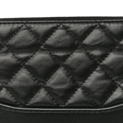 Chanel Aged Calfskin Quilted Small Gabrielle Clutch With Chain Black 12 of 14