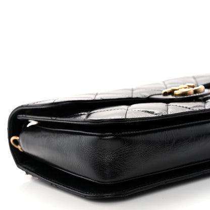 Chanel Glazed Calfskin Quilted Large Perfect Edge Flap Black 9 of 11
