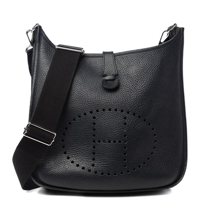 Hermes Taurillon Clemence Evelyne III PM Black 1 of 9