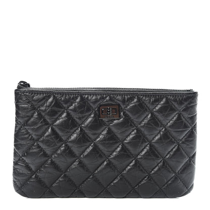 Chanel Aged Calfskin Quilted Medium Reissue Cosmetic Case So Black 1 of 8