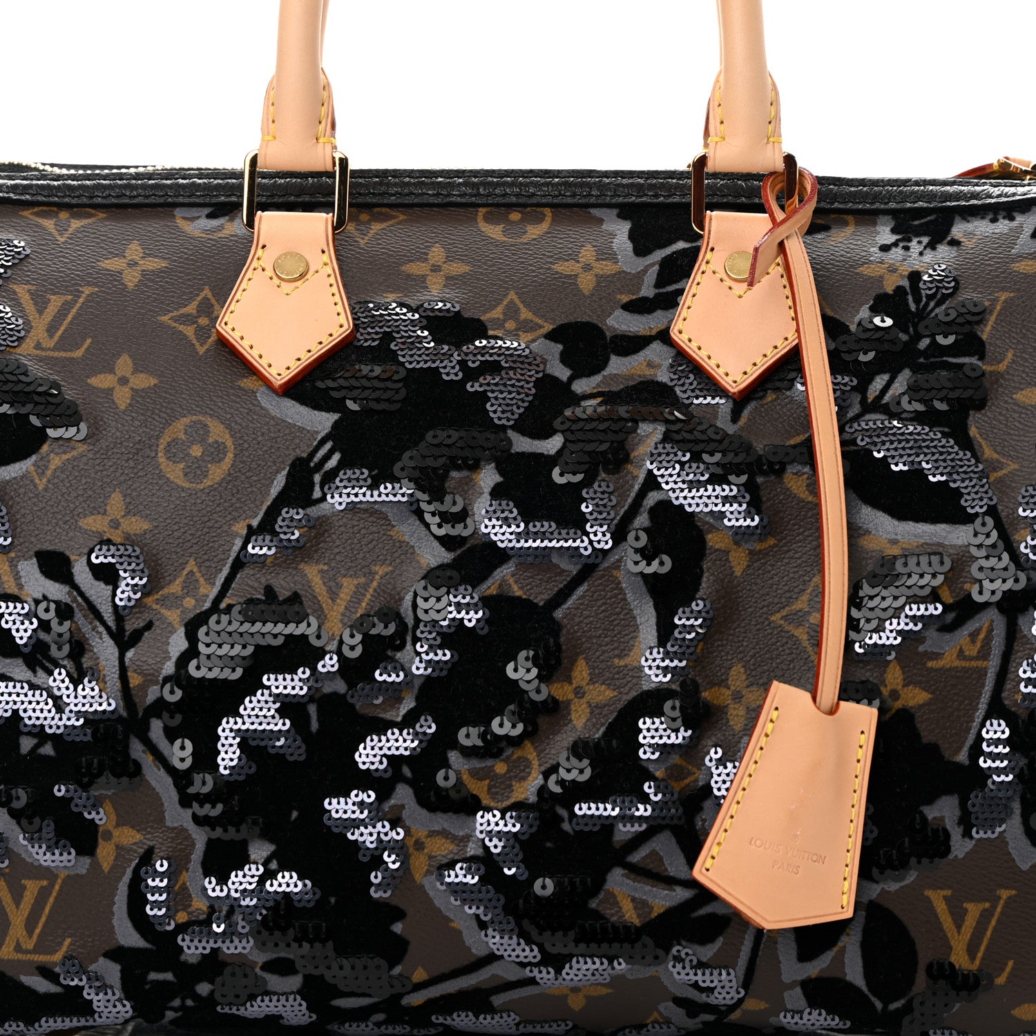 Louis Vuitton Monogram Fleur De Jais Sequins Speedy 30 9 of 14