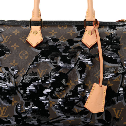 Louis Vuitton Monogram Fleur De Jais Sequins Speedy 30 9 of 14