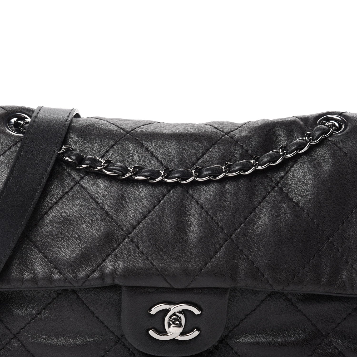 Chanel Calfskin Country Chic Cross Body Flap Black 11 of 11