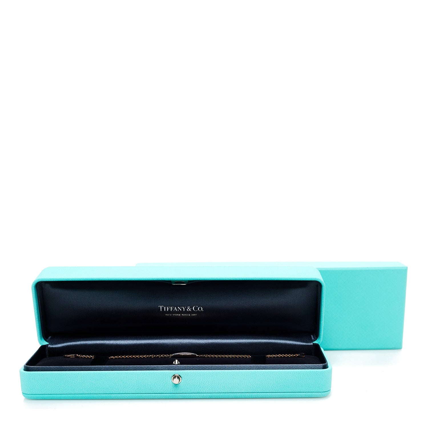 Tiffany 18K Rose Gold Diamond Return To Tiffany Oval ID Bracelet 2 of 5