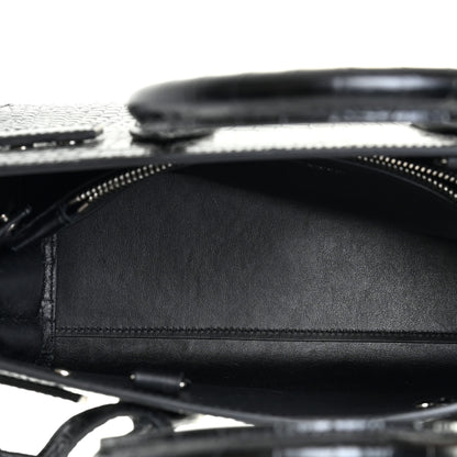 Saint Laurent Calfskin Crocodile Embossed Baby Sac De Jour Black 5 of 9